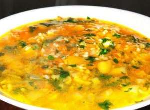 Авголемоно ( греческий суп с яично-лимонным соусом)