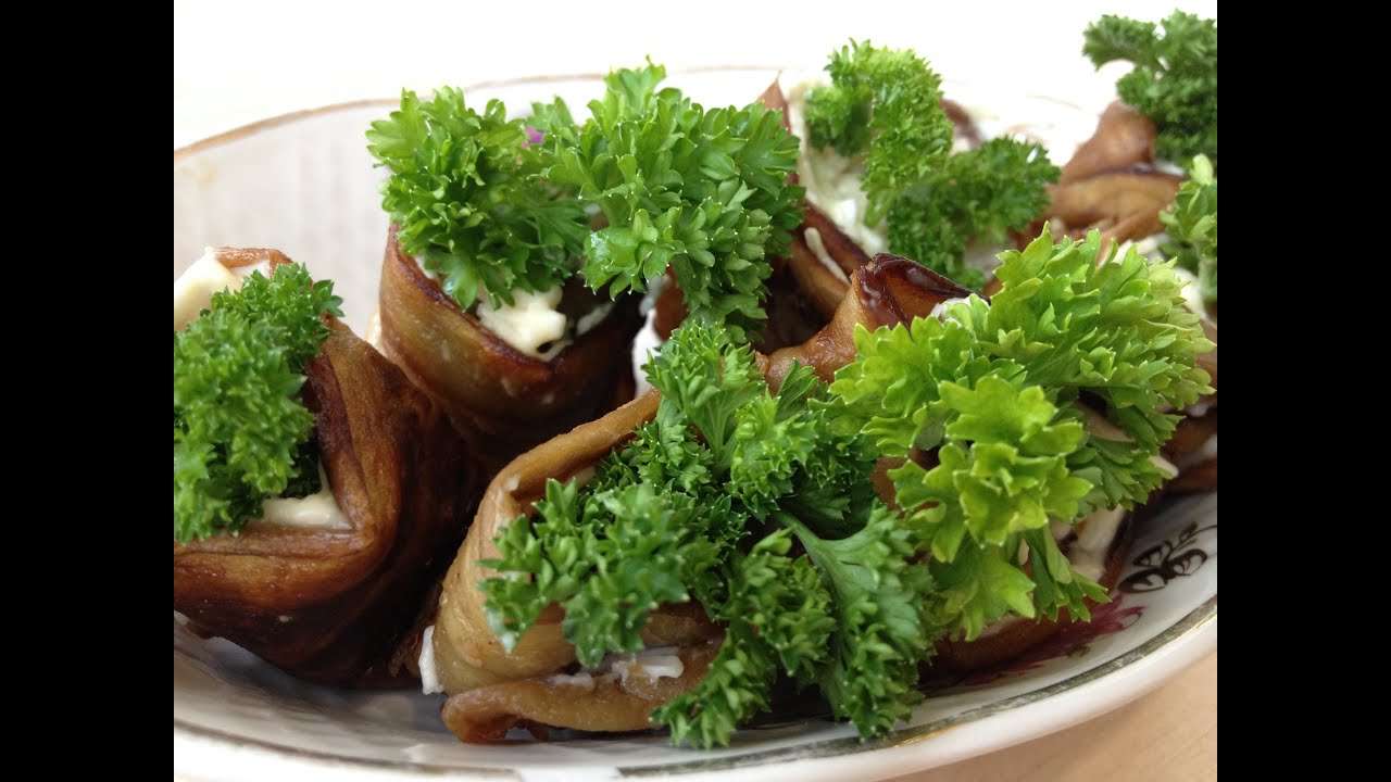 Баклажаны (синенькие) Рулетики из баклажанов с сырной начинкой, Вкусный и простой рецепт