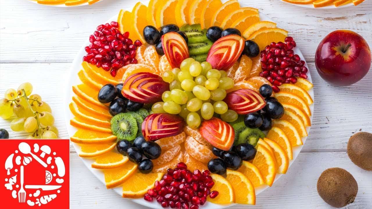 Красивая Фруктовая Нарезка на Праздничный стол! Три фруктовые тарелки на Новый год 2019!