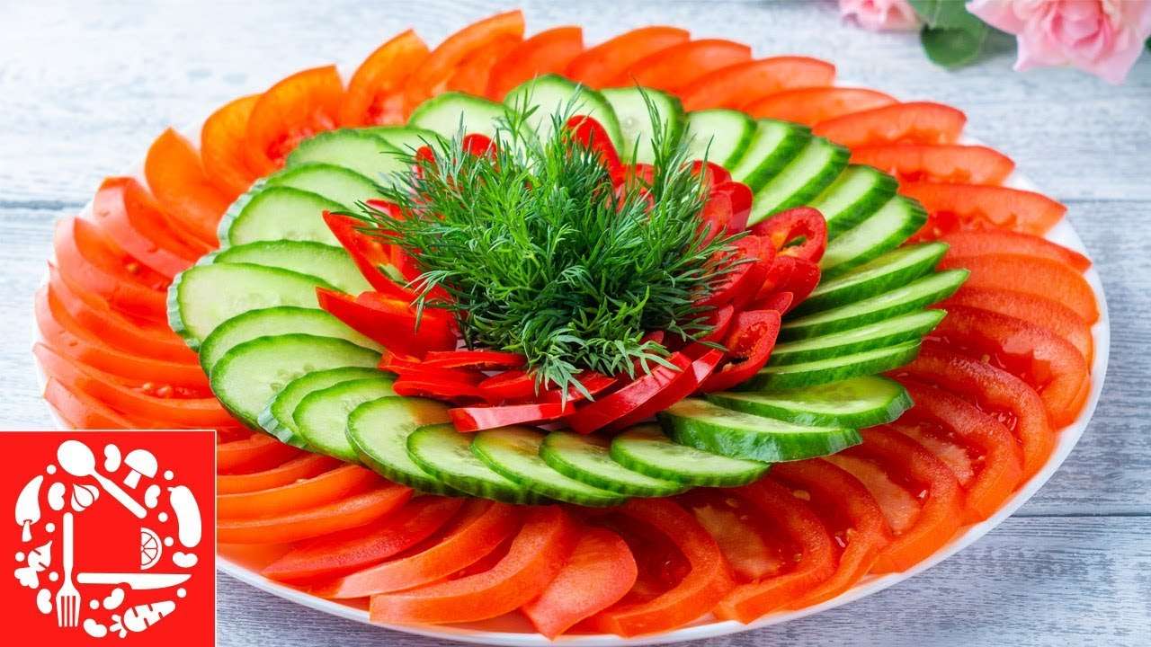 Красивая овощная нарезка на Праздничный стол! 5 овощных тарелок на Пасхальный стол!