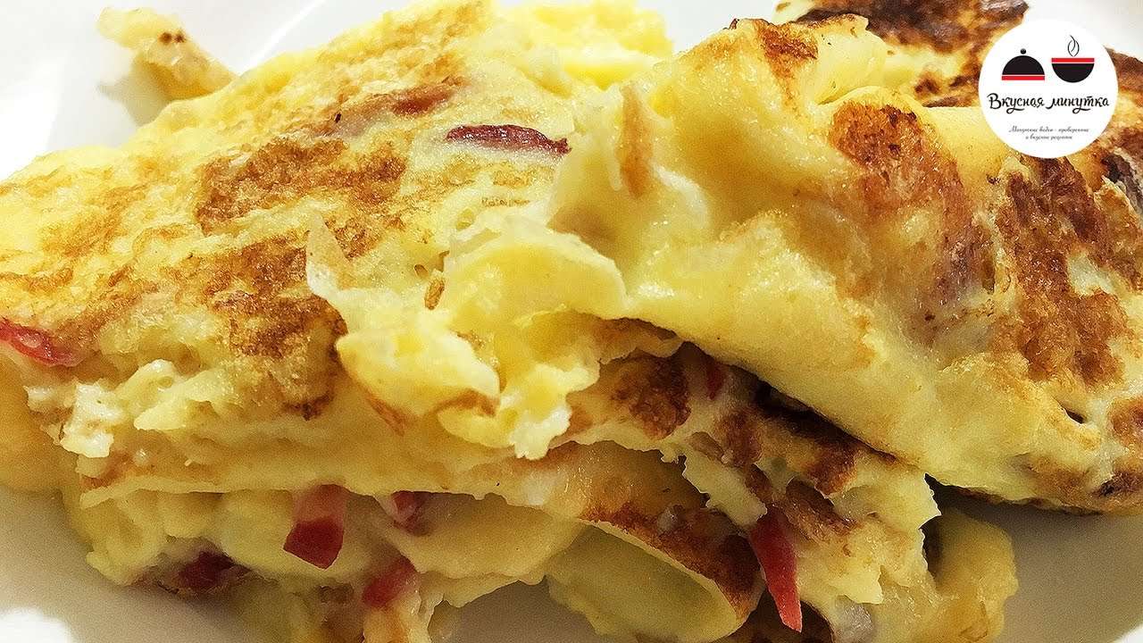 Как приготовить омлет  Омлет на сковороде  Omelette on a frying pan