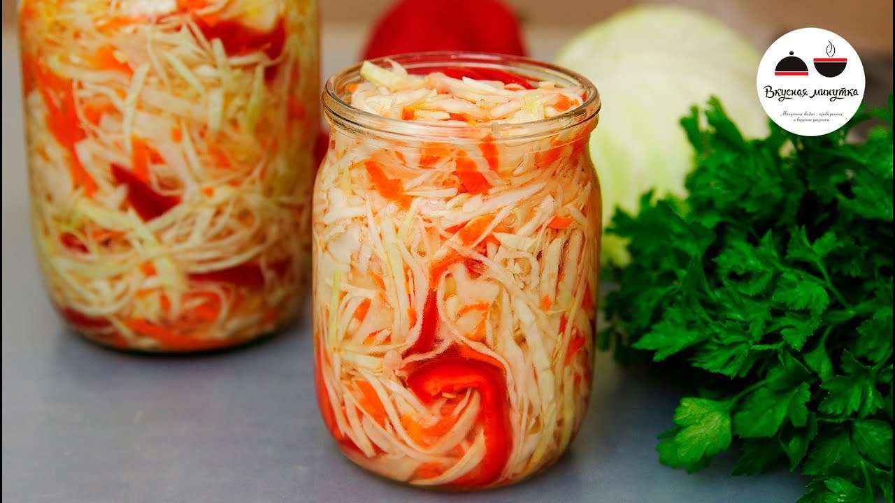 Маринованная капуста БЫСТРАЯ  Вкусный салат на каждый день! Pickled Cabbage Fast