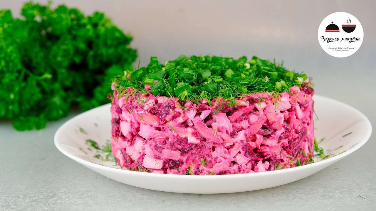 САЛАТ с запеченной свеклой, сыром и яйцом  Рецепт салата на каждый день  Salad With Baked Beets