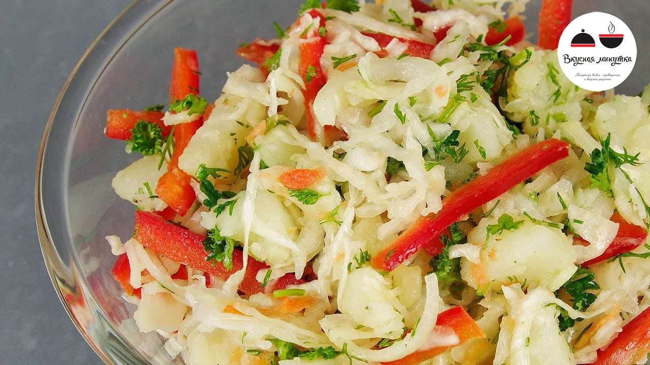 Теплый КАРТОФЕЛЬНЫЙ САЛАТ постный Очень Вкусно! Delicious Potato Salad