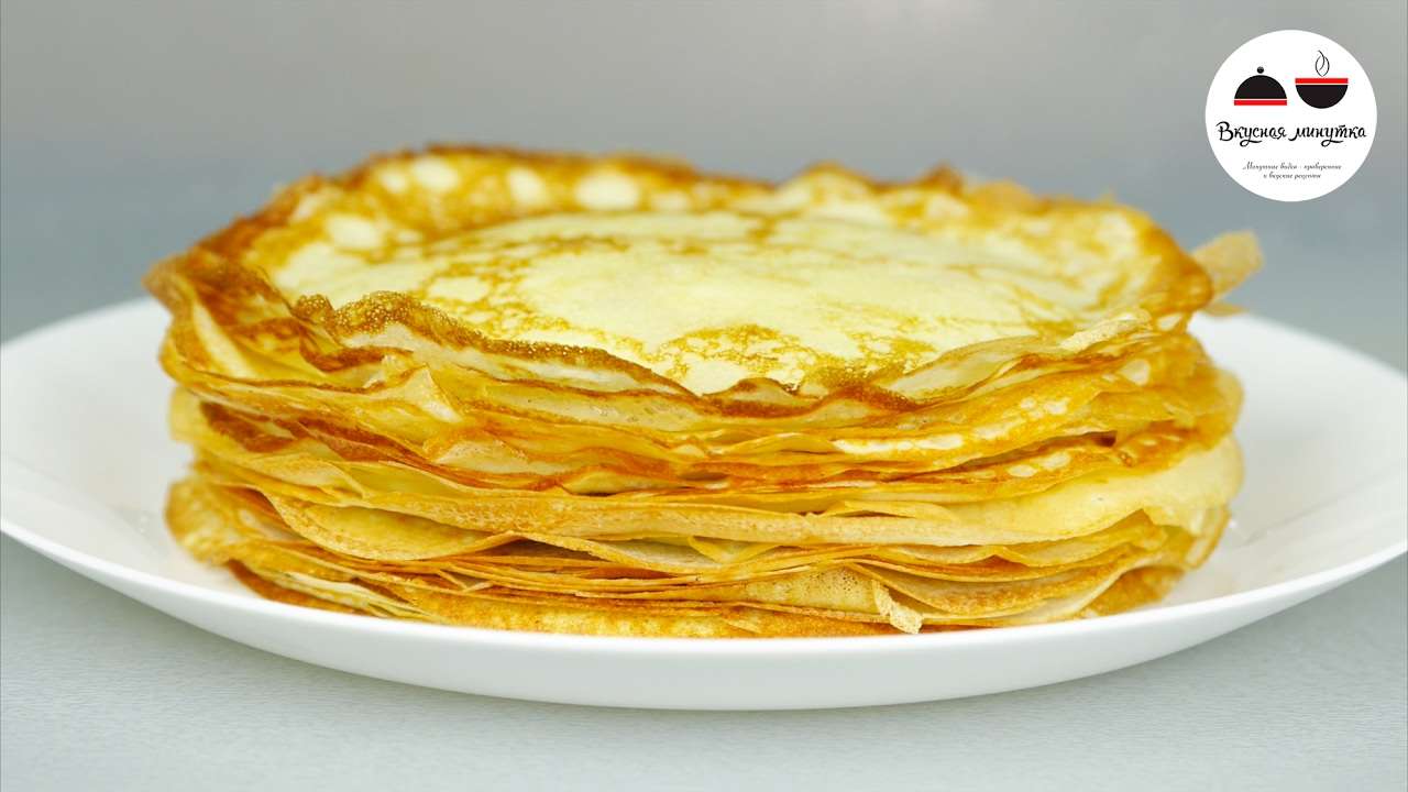 ТОНКИЕ БЛИНЫ  Рецепт вкусных тонких блинчиков Thin Pancakes