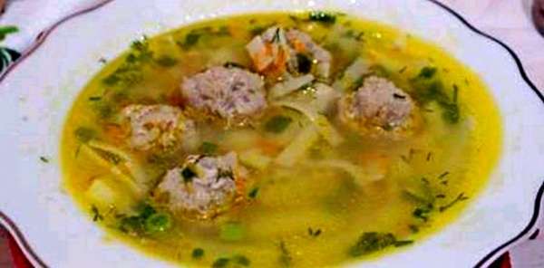 Суп с фрикадельками из говяжьего фарша - рецепт